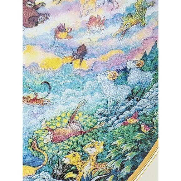 Wildlife & Marine Life Plate In The Beginning Wall Decor 8" Porcelain 80's Vtg - Picture 11 of 15